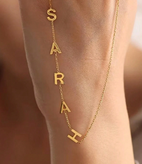 Custom Initial Necklace A-Z Letter Name Necklace
