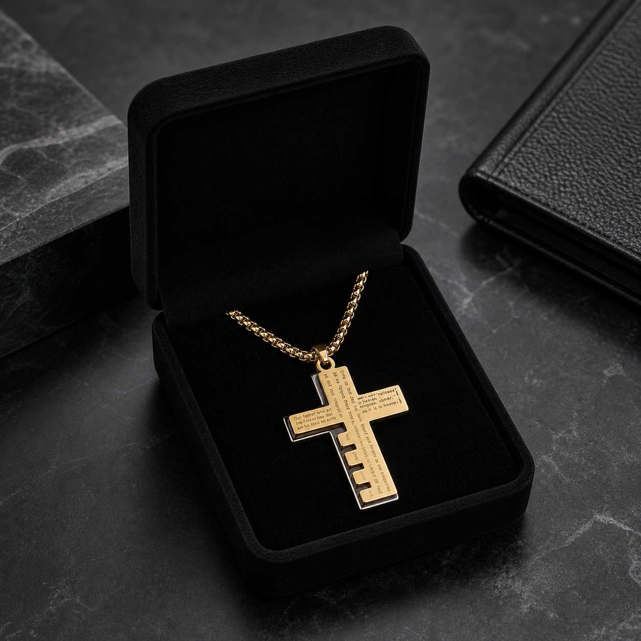 Cross Prayer Necklace For Men