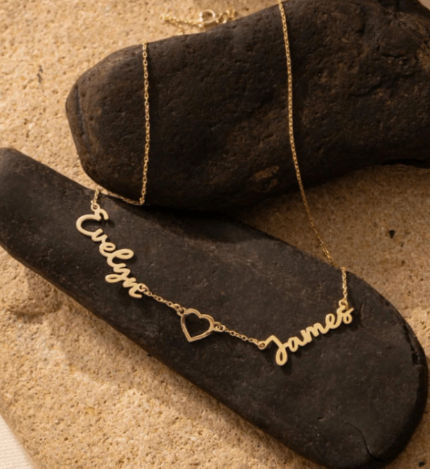 Personalized 2 Name Couple/friend Necklace