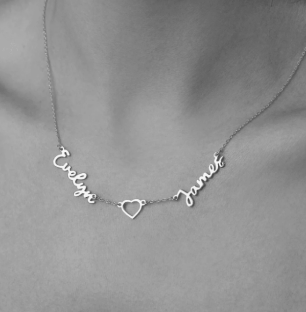 Personalized 2 Name Couple/friend Necklace