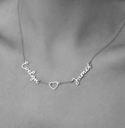 Personalized 2 Name Couple/friend Necklace