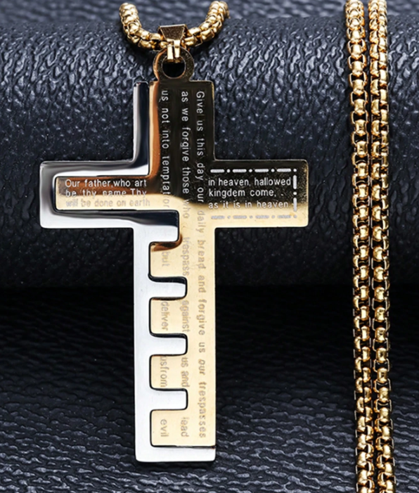 Cross Prayer Necklace For Men