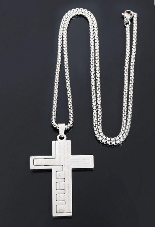 Cross Prayer Necklace For Men