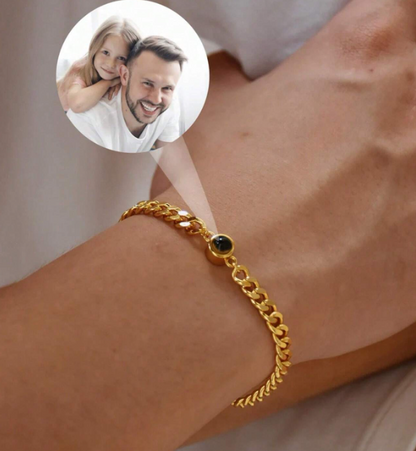 Customized 7mm Thick Link Projection Bracelet