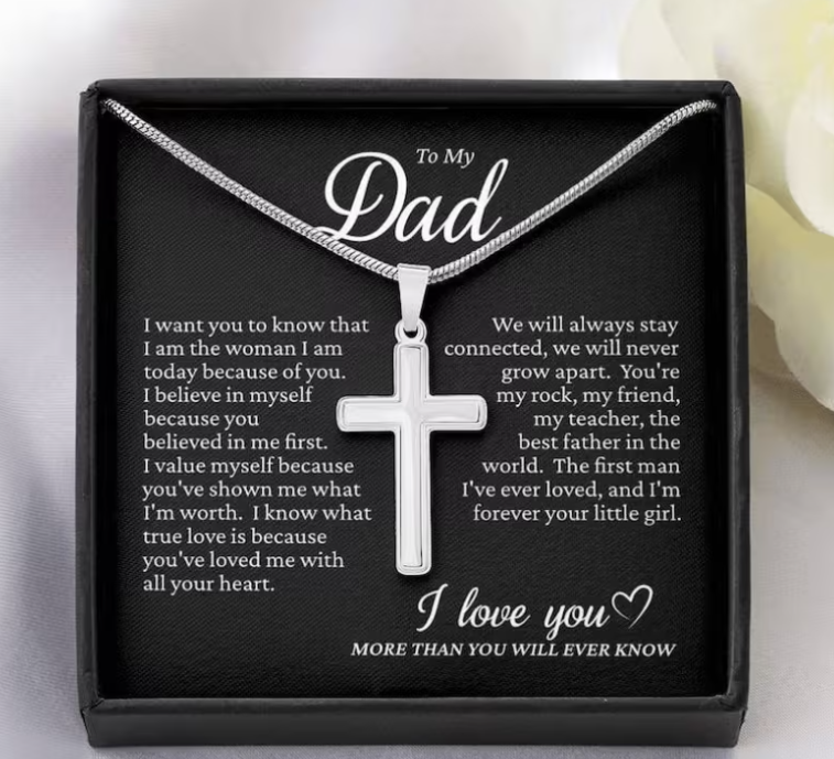 Necklace with poem for Dad