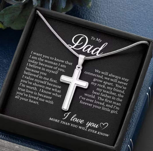 Necklace with poem for Dad