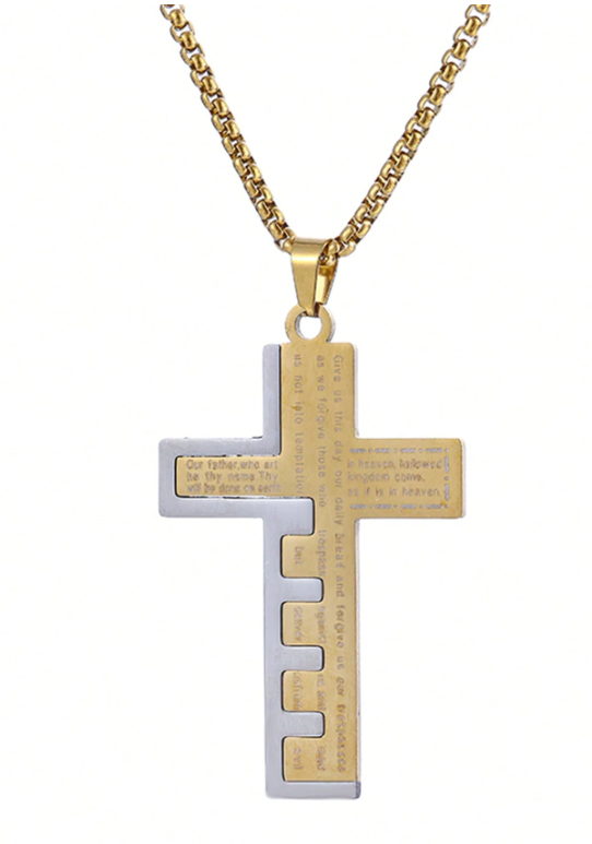 Cross Prayer Necklace For Men